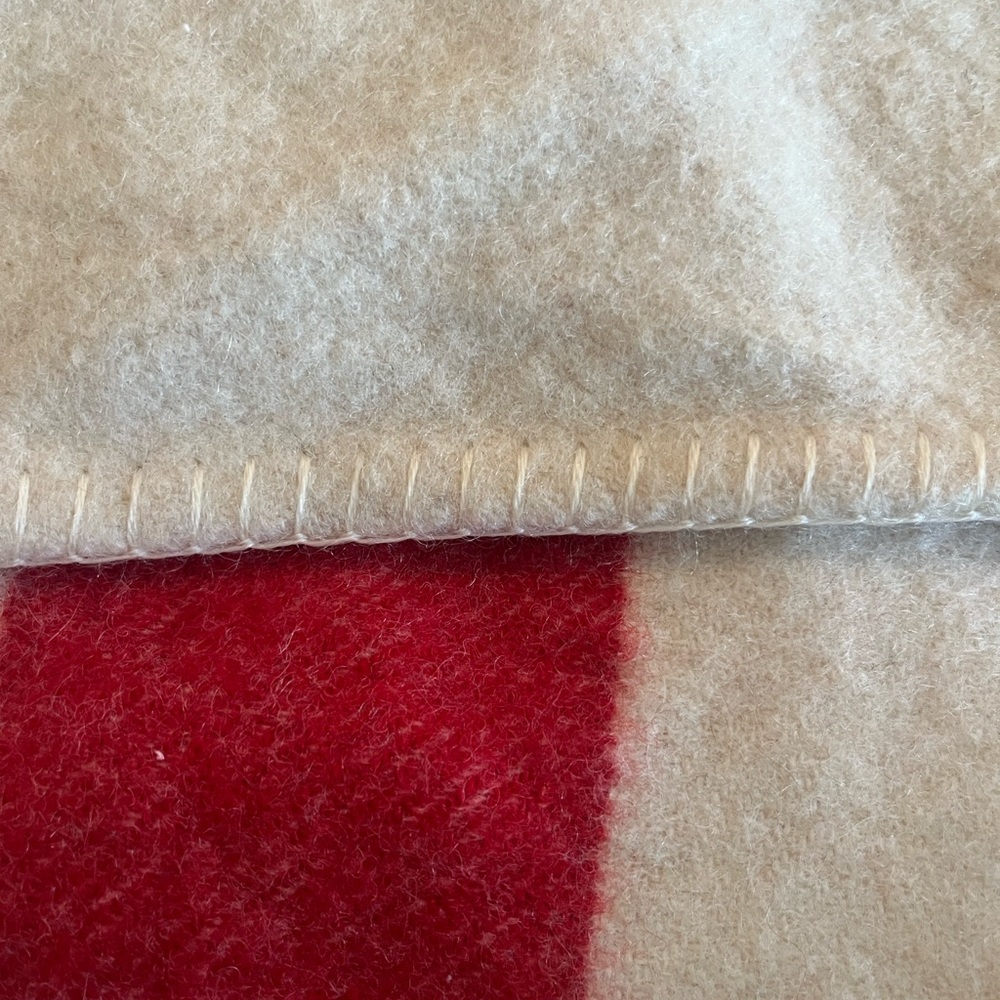 Vintage MCM Trapper Hudson’s Bay 4 Point Wool Blanket Made in England FULL SIZE - Picture 4 of 8